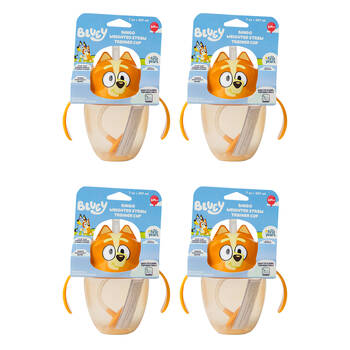 4PK The First Years Bingo Weighted Straw Trainer/Sippy Cup 207ml 6 Months+