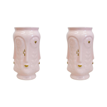 2PK LVD Ceramic Flower Vase Sunflower Kiss Crepe Decorative Home Decor