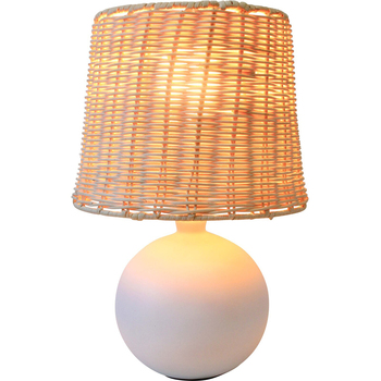 LVD Sienna Ceramic/Wicker 29cm Lamp Home/Office Table Decor