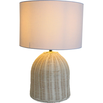 LVD Linen/Rattan Lamp Coastal Room Decor 46cm - Natural