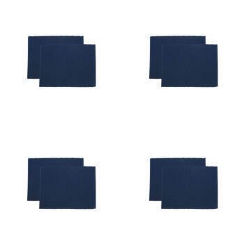 4x 2pc NF Home & Entertaining Essentials Une Placemat 33x45cm Solid Navy
