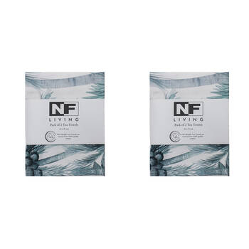 2x 2pc NF Home & Entertaining Essentials TreeDidy Tea Towel 45x70cm Solid Grey