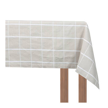 NF Home & Entertaining Essentials Greenland Table Cloth 250x150cm Checked Taupe