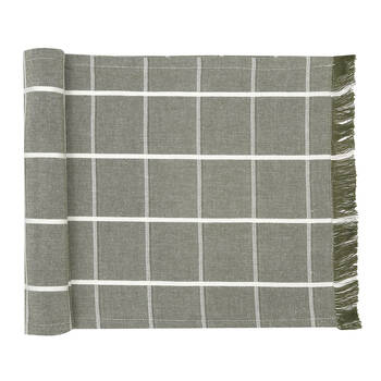 NF Home & Entertaining Essentials Greenland Table Runner 250x35cm Woven Olive