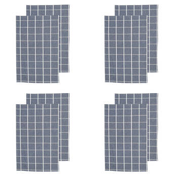 4x 2pc NF Home & Entertaining Essentials Greenland Tea Towel 45x70cm Solid Blue