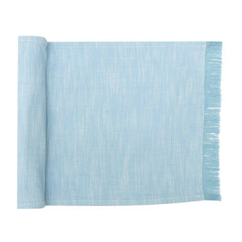 NF Home & Entertaining Essentials Elysian Table Runner 35x250cm Woven Blue