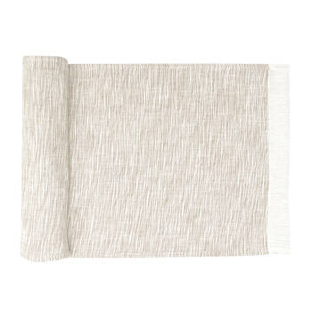 NF Home & Entertaining Essentials Cascade Table Runner 35x250cm Woven Taupe