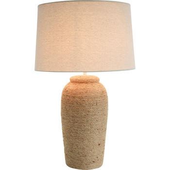 LVD Hamptons Ceramic/Linen 63.5cm Lamp Home Table Decor - Brown