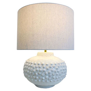 LVD Waitangi Lamp Light E27 Bulb w/ Linen Shade 57cm - White