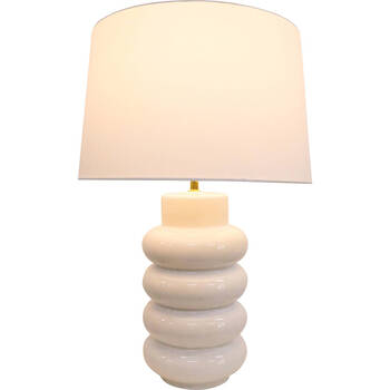 LVD Ceramic/Cotton Lamp Home/Room Decor 40x59cm - White Foam