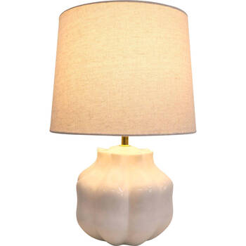 LVD Ceramic/Linen Lamp Pod Home/Room Decor 21x27.5cm 