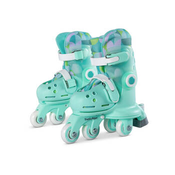 YVolution Twista Learner/Inline Roller Skates Size 7-11 Green 2y+
