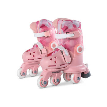 YVolution Twista Learner/Inline Roller Skates Size 7-11 Pink 2y+
