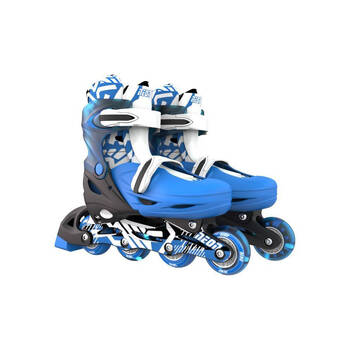 Yvolution Neon Combo Kids Quad Skates/Blades w/ Lightup Wheels 8+/Sizes 3-6 Blue