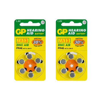 2PK HEARING AID BATTERY, 6 PACK