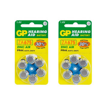 2PK HEARING AID BATTERY, 6 PACK