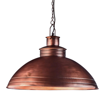 Belle Sheldon Iron Ceiling Pendant Light 74cm - Antique Copper