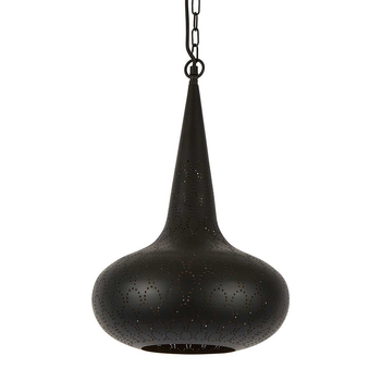 Belle Cobra Metal Ceiling Pendant Light 51cm - Black