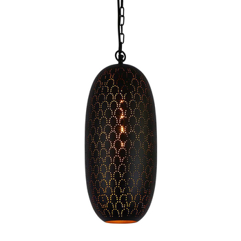 Belle Anaconda Metal Ceiling Pendant Light Hanging Decor 52cm Black