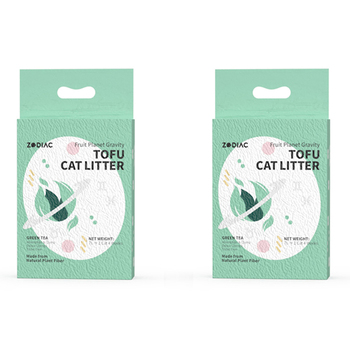 2x Zodiac 7L/2.5kg Fruity Tofu Soy Pulp Cat Litter - Green Tea