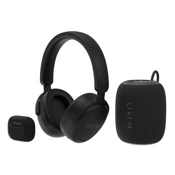 EFM Audio Essential Bundle Bluetooth Speaker/Headphones/TWS Earbuds Black