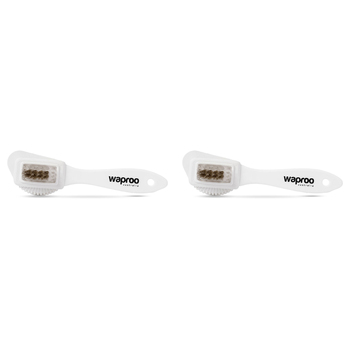 2PK Waproo Platinum Suede & Nubuck Brush (Brass Insert)