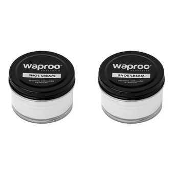 2PK Waproo Platinum All-in-One Shoe Polish & Cleaning Cream 50ml Neutral