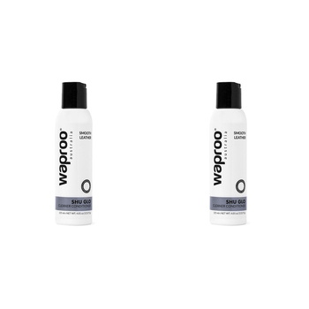2PK Waproo Platinum Smooth Leather Shu Glo Cleaner & Conditioner 125ml Bottle