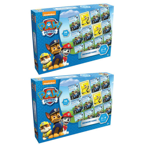 2PK Paw Patrol Memory Game 2-4 Players