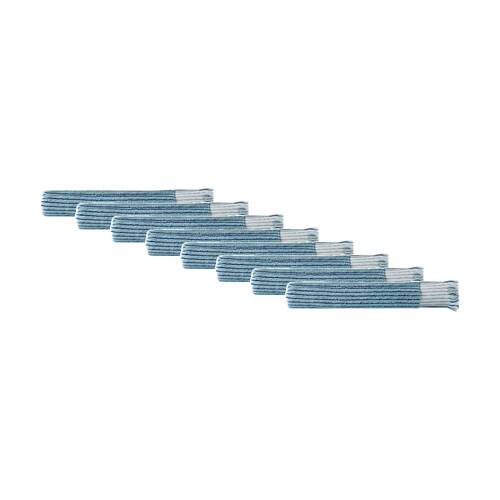 8PK Linen House 580GSM Cotton Alara Blue Stripe Bathroom Face Washer 33x33cm