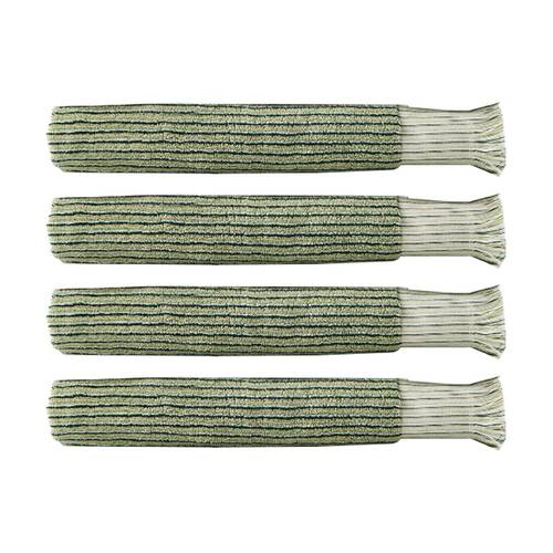 4PK Linen House 580GSM Alara Emerald Green Stripe Bathroom Face Washer 33x33cm