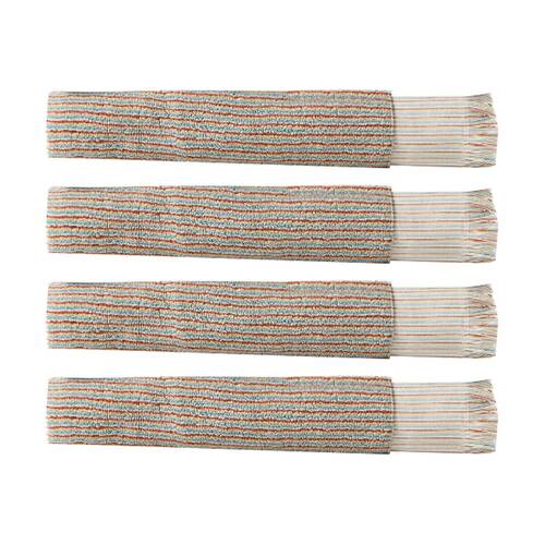 4PK Linen House 580GSM Alara Rust Red & Blue Stripe Bathroom Face Washer 33x33cm