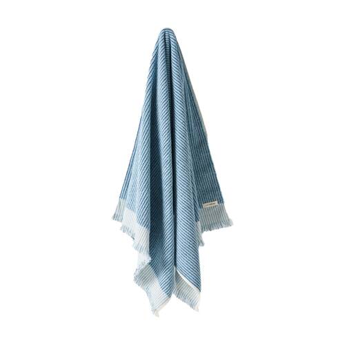 Linen House 580GSM Cotton Alara Blue Stripe Bathroom Bath Sheet 82x170cm 
