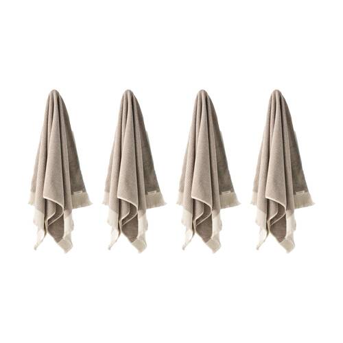 4PK Linen House 580GSM Alara Rust Red & Blue Stripe Bathroom Bath Sheet 82x170cm