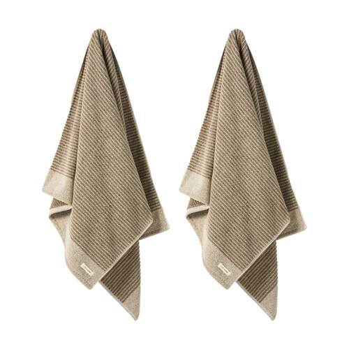 2PK Linen House 630GSM Inverloch Mushroom Brown Cotton Bath Towel 69x139cm