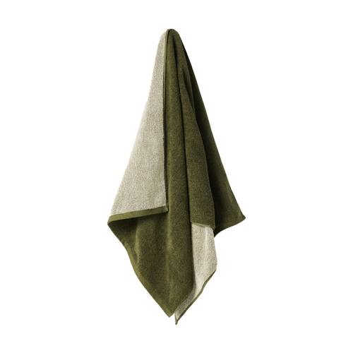 Linen House 550GSM Cotton Otway Olive Green Bathroom Bath Towel 69x139cm