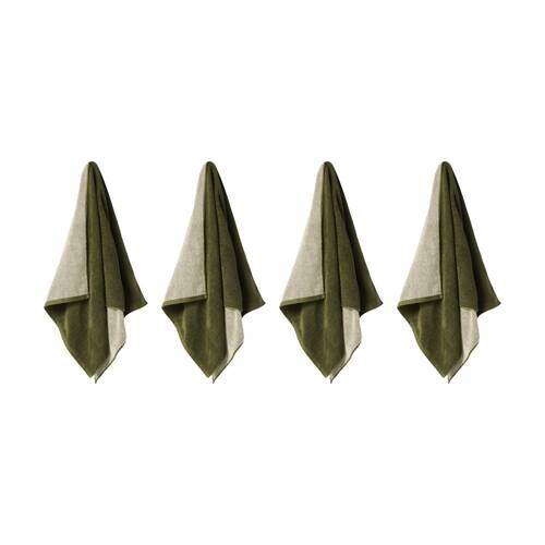 4PK Linen House 550GSM Cotton Otway Olive Green Bathroom Bath Towel 69x139cm