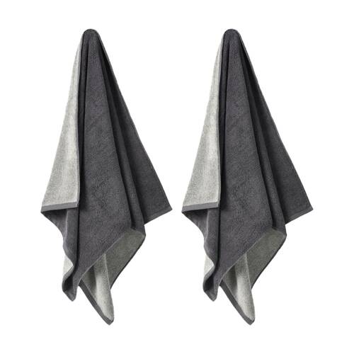 2PK Linen House 550GSM Cotton Otway Shadow Charcoal Bathroom Bath Towel 69x139cm