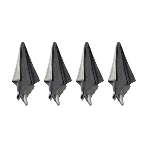 4PK Linen House 550GSM Cotton Otway Shadow Charcoal Bathroom Bath Towel 69x139cm