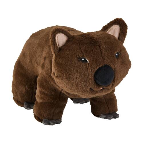 Linen House Kids William Wombat Childrens Novelty Plush Animal Cushion Brown