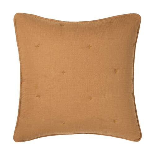 Linen House Somerset Cinnamon Brown Cotton Muslin European Pillowcase 65x65cm