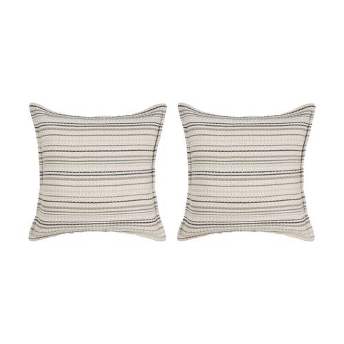 2PK Linen House Cotton Waffle Dana Mushroom European Pillowcase 64x64cm