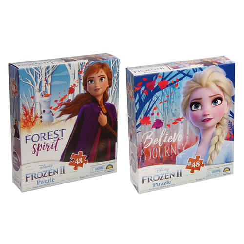 2x 48pc Disney Frozen Puzzle - Believe In The Journey/Forest Spirit