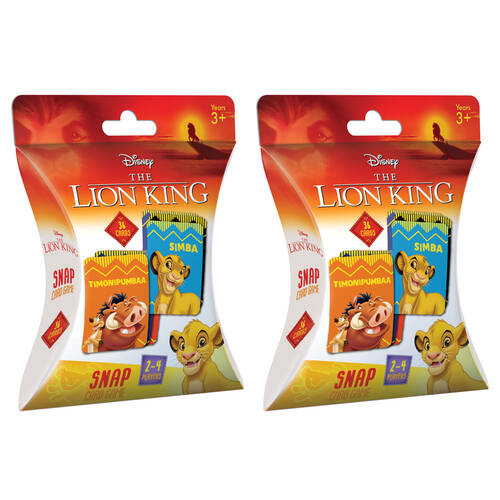 2x 36pc Lion King Snap Card Game