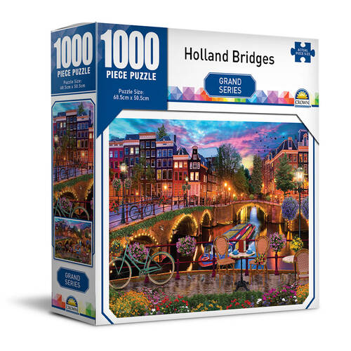 1000pc Crown Holland Bridges Grand Series Puzzles