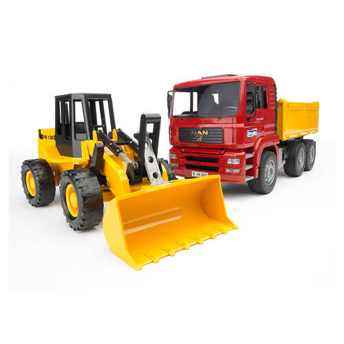 Bruder Man TGA Construction Truck w/ Articulated Front Loader