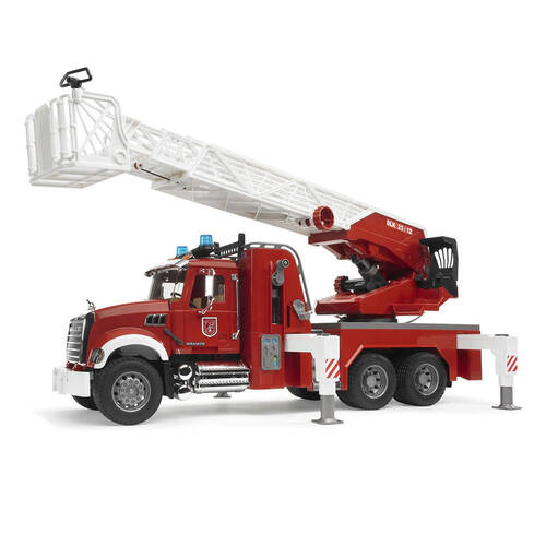 Bruder Mack Granite Fire Engine w/ Slewing Ladder & Water Pump