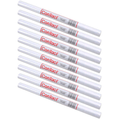 10PK 1m ConTact Clear Self-Adhesive Book Covering