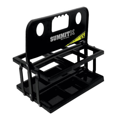 Summit Folding 6 Water Bottle Carrier - Black