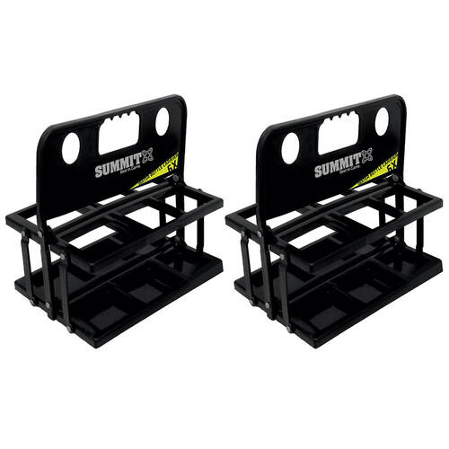 2PK Summit Folding 6 Water Bottle Carrier - Black